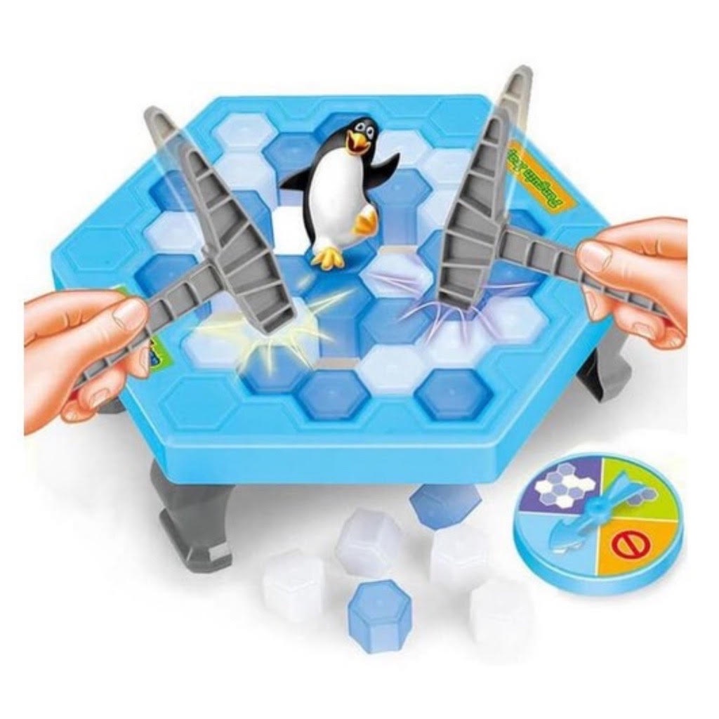 Salvar pinguim no bloco de gelo armadilha jogo de tabuleiro quebra