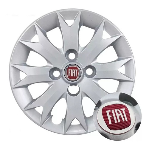 Calota Palio Fire Economy 2014/16 Aro 13 + 4 Emblemas