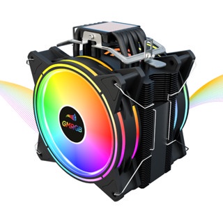 GMRGB tubo de calor 6 cooler do processador 4 pinos pwm rgb pc ...