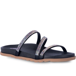 Sandália Feminina Birken Papete com Brilho Moda Flat A9.04 Promoção