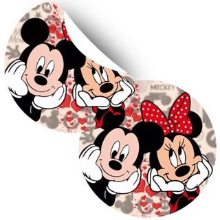 Kit 40 adesivos Mickey e Minnie Vermelha 3,5cm