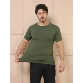 Camisetas Basicas Manga Curta Com Elastano Malha Visco Lycra(Malha Fria)
