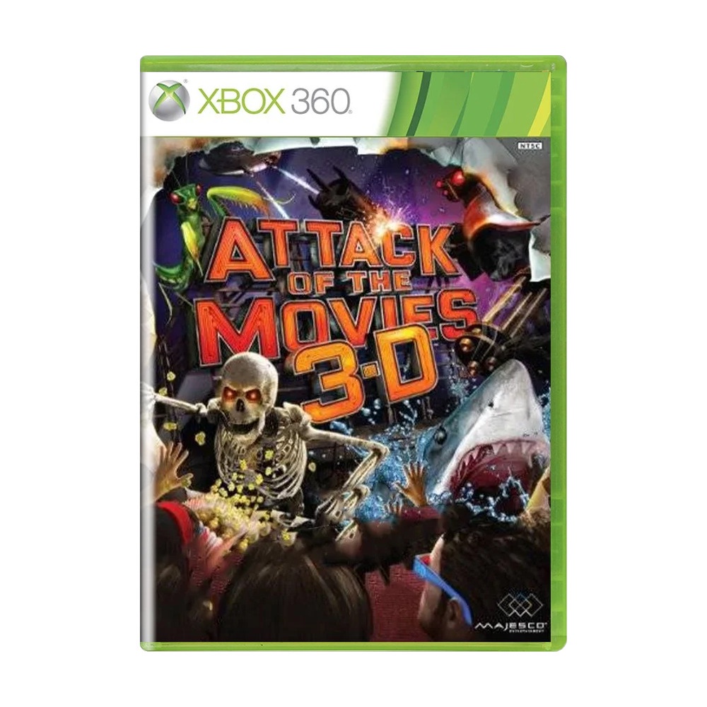 Jogo Xbox 360 Attack Of The Movies 3d Original Mídia Física