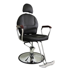Poltrona Cadeira P/ Barbeiro Reclinável Fluence Base Redonda