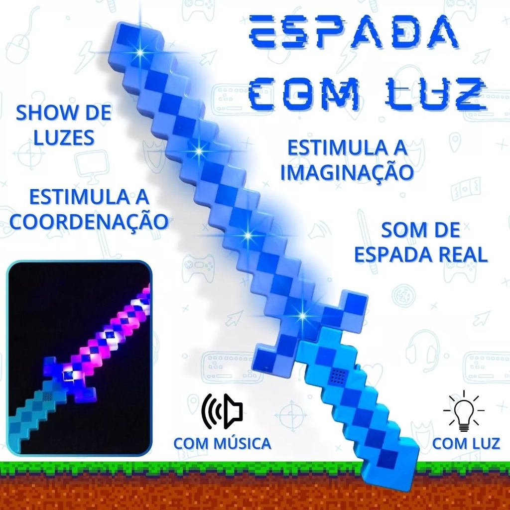 espada minecraft diamante em Promoção na Shopee Brasil 2023