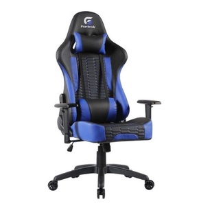 Cadeira De Escritório Fortrek Cruiser Gamer Ergonômica Preta E Azul Com Estofado De Couro Sintético