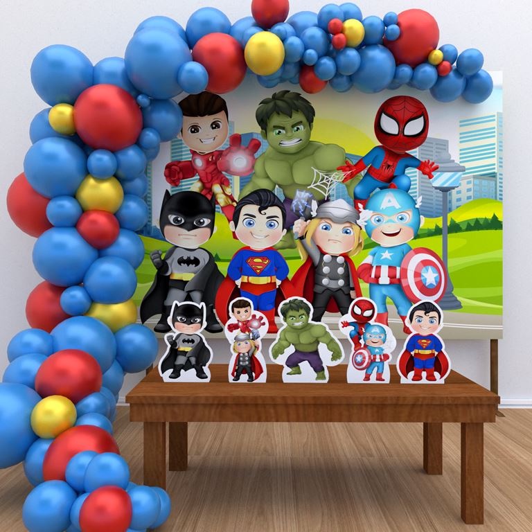 Festa Aniversário Roblox Decoração cenários Kit Ouro