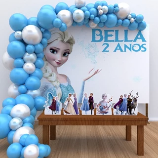 Kit Ouro Personalizado Festa Aniversário Frozen 2 Decoração Cenários