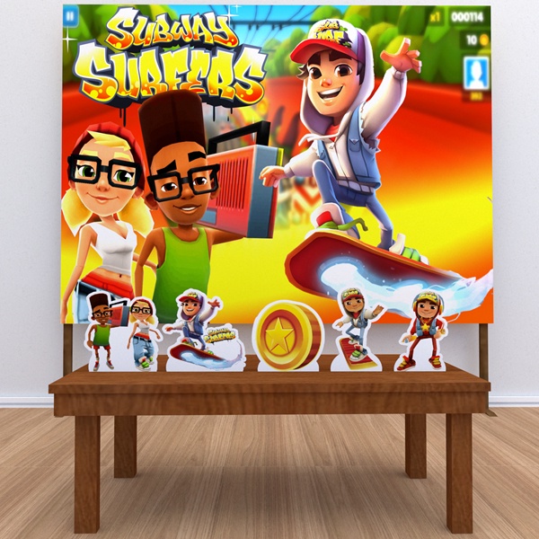 Quadro game jogo Subway Surfers Jake Tricky Fresh geek