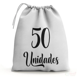 50 Sacolinhas Surpresa Personalizada Tecido Aleatorio (15x20)