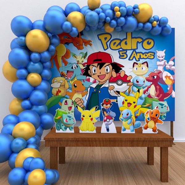 150 * 90cm Pokemon Festa De Aniversário Cenário De Fundo De Vinil Pikachu  Fotografia Decoração De Suprimentos Para Festas
