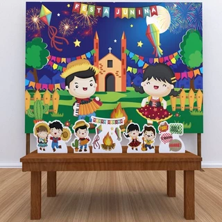 Festa Aniversário Festa Junina Decoração Cenários Kit Prata