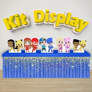 luccas neto turma toda kit decoração de festa infantil 10 display de 20cm