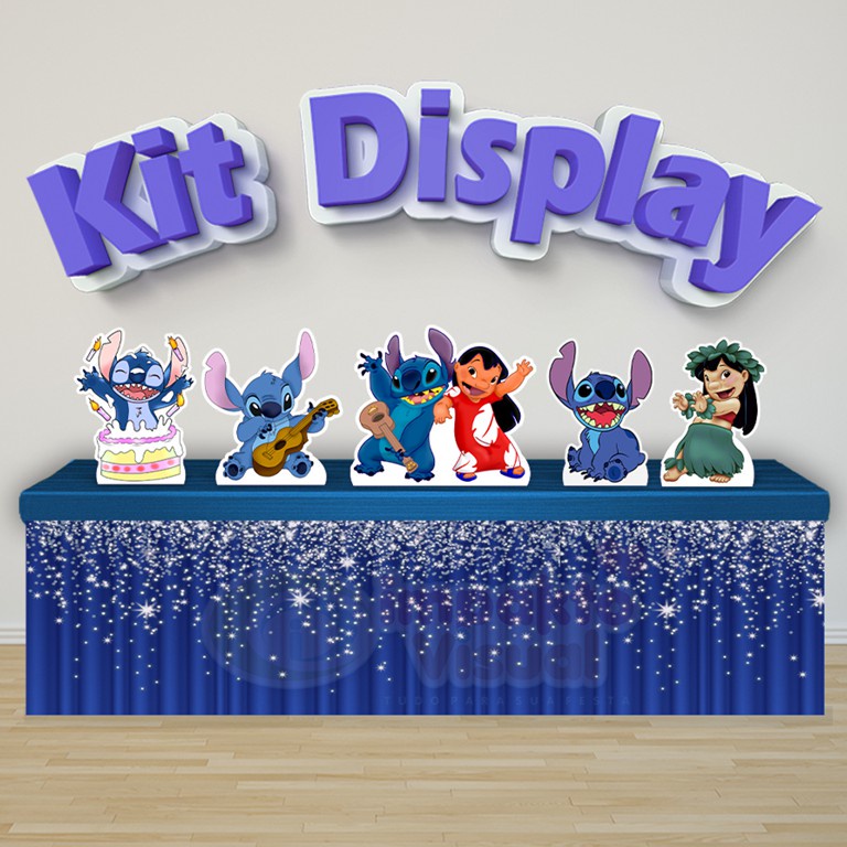 Kit 5 Displays De Mesa Festa Decoração Infantil Lilo E Stitch