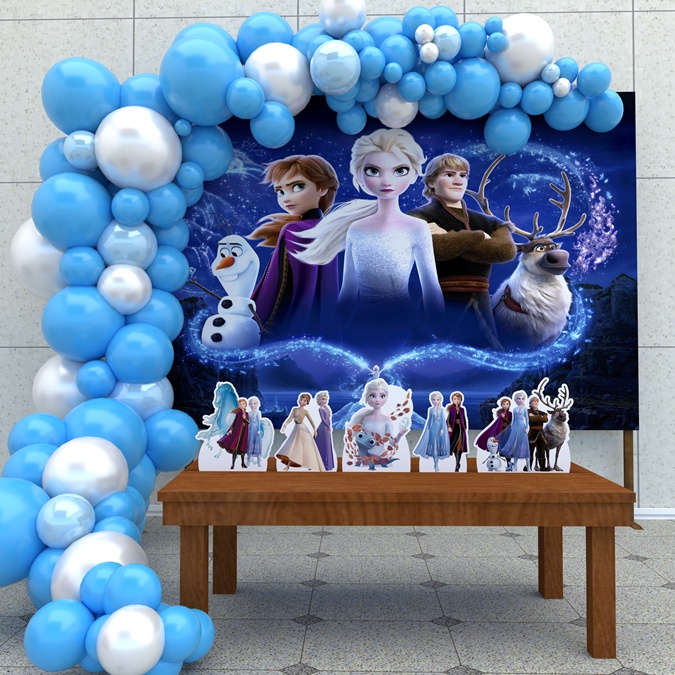 Festa Aniversário Frozen 2 Decoração Kit Ouro