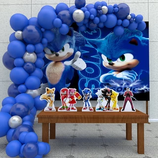 Festa Aniversário Sonic Filme Decoração Kit Ouro