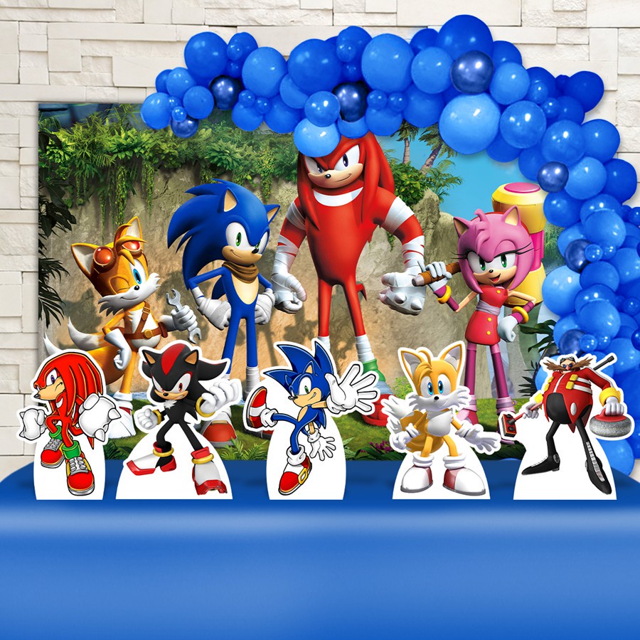 Painel Parabéns para Decoração Festa Sonic em EVA - 1 Un - Festas da 25