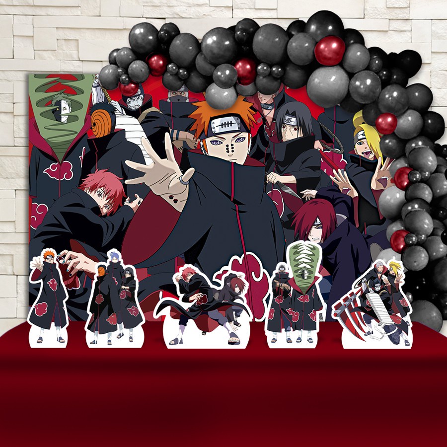 Festa Aniversário Naruto Desenho Decoração Cenários Kit Ouro