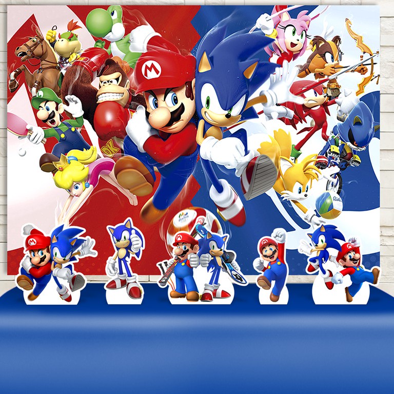 Em promoção! 12pcs/set Sonic Senti Máscaras De Festa Decoração De