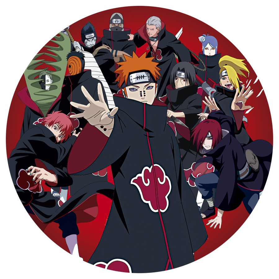 Painel Festa Decoração Redondo Sublimado Akatsuki 1,50x1,50 | Shopee Brasil