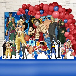Festa Aniversário One Piece Decoração Cenários Kit Ouro