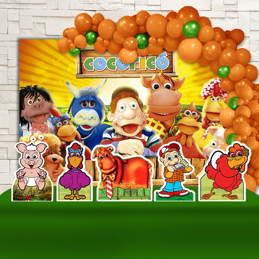 Festa Aniversário Cocoricó Decoração Infantil Kit Ouro | Shopee Brasil