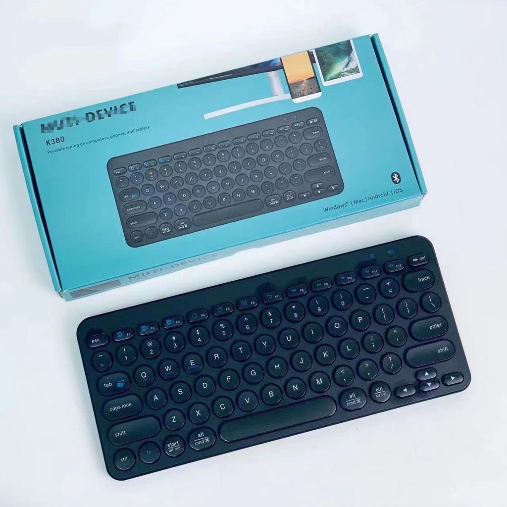 Teclado Bluetooth Com 3 de canal Compativel Com Smartphone Tablte iPad Notebook Muti-Device K380