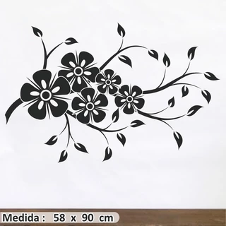 Adesivo de Parede - Box flores 58 x 90 cm