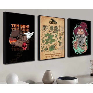 Trio Quadros decorativos Tibia-20x30