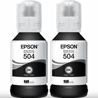 Kit 2 Tintas Preta T504 Originais L4150 L4160 L6161 L6171 L6191