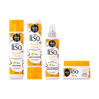 Kit Meu Liso Muito + Liso com Spray Defrizante Protetor Térmico