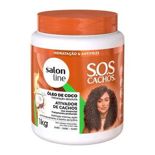 Ativador de Cachos SOS Cachos Óleo de Coco 1kg em Oferta na Shopee