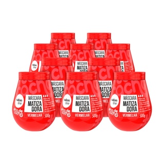 Kit com 10 máscara de hidratação Matizadora #todecacho Vermelhão do Poder Salon Line 500g