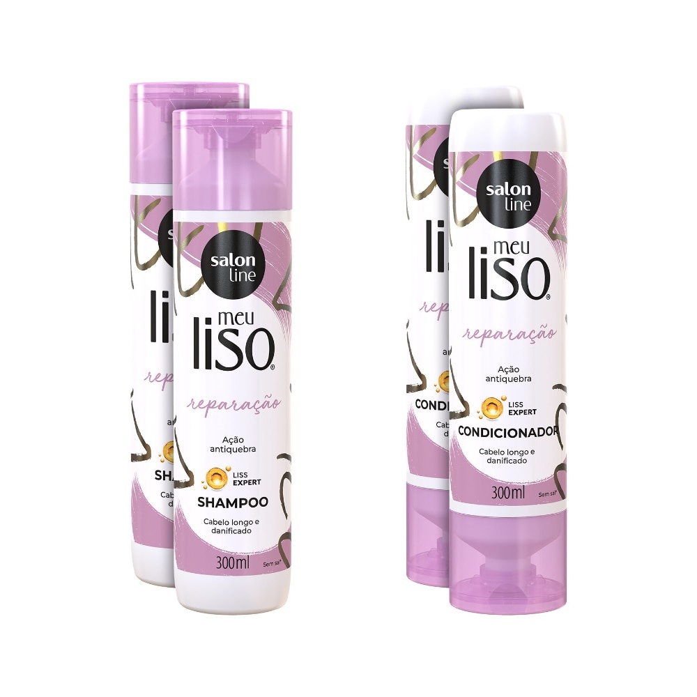 Kit Shampoo e Condicionador Salon line Meu Liso Muito + Longo | Shopee ...