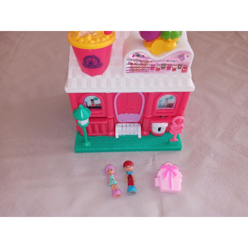 Kit Casinha de Boneca Plástico Infantil Barata 15 Peças com Luz e
