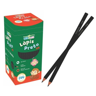 Lapis Grafite Hb Resina Preto Sextavado Cx/144 Und Leoeleo