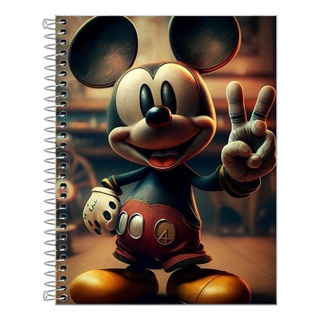 Caderno Mickey Capa Dura 80 Folhas 1 Matéria
