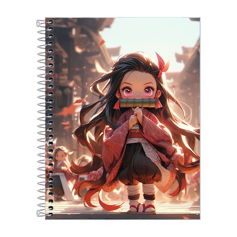 Caderno Nezuko Kamado Capa Dura 80 Folhas 1 Matéria