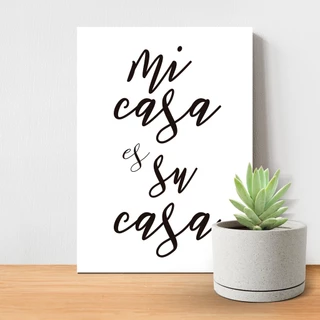 PLACA MI CASA ES SUA CASA 25X35CM - IDEIAS1741