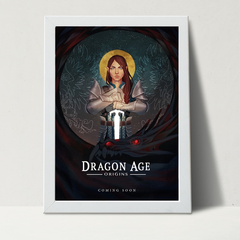 Quadro Decorativo Dragon Age Origns Tamanho 45x33cm Poster