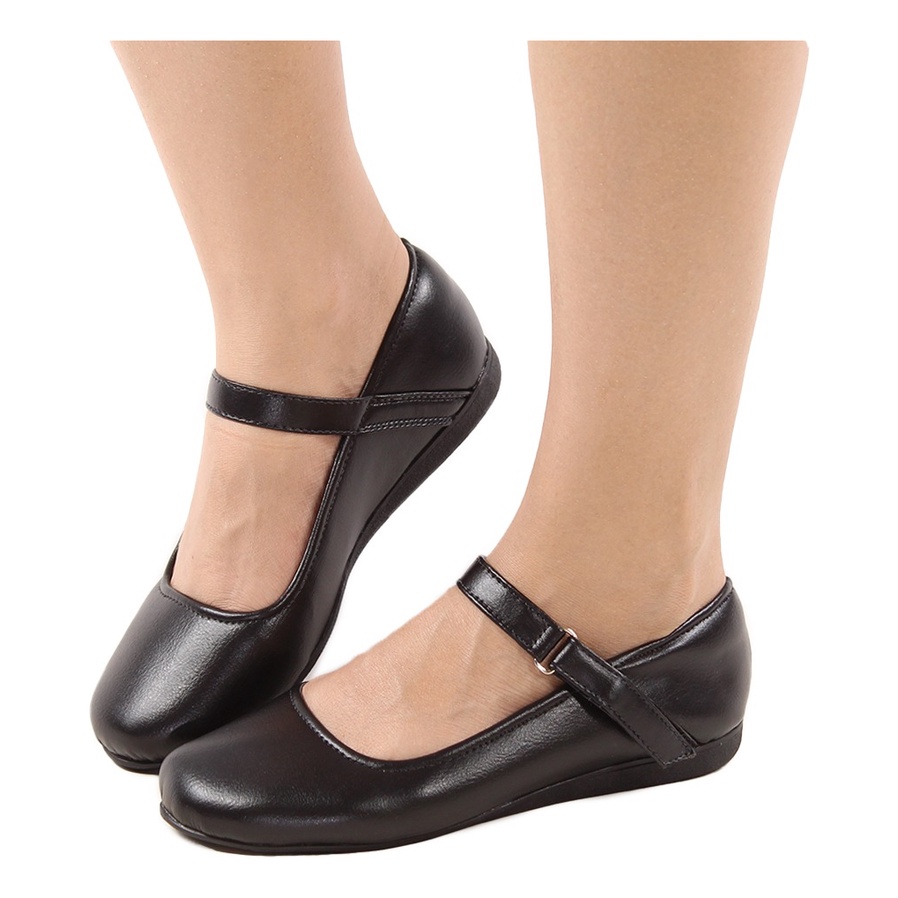 Sapatilha Feminina Boneca Social Antiderrapante Fechada Velcro