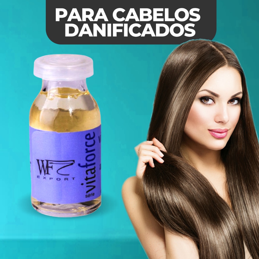 Vitamina para Cabelos com Queda Fragilizado Quebradiço Danificado WF ...
