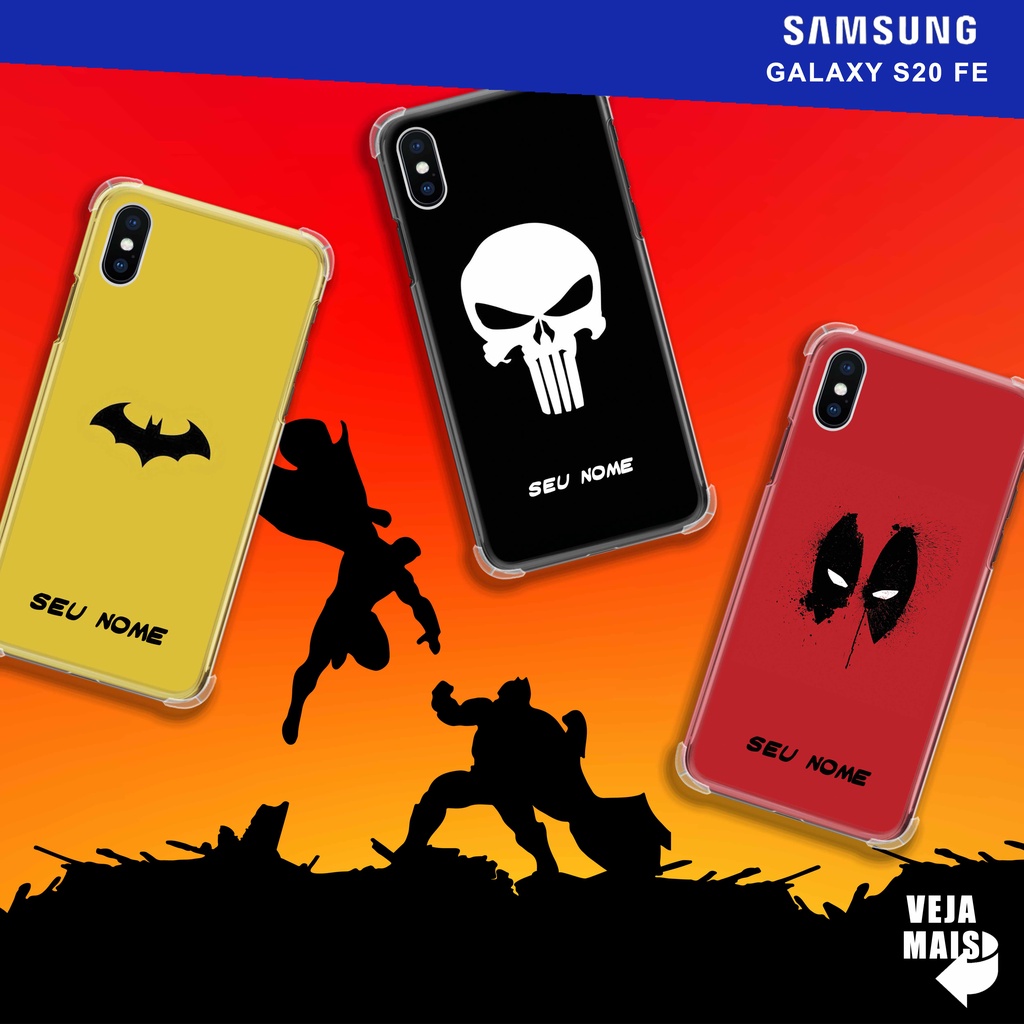 Capa Capinha - Samsung Galaxy S20 Fe - Super Heróis Personalizado