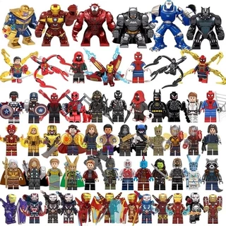 Marvel Compatível Lego Vingadores Lego Homem de Ferro Super-Herói Capitão América Minifigura Montada Blocos de Construção Brinquedos