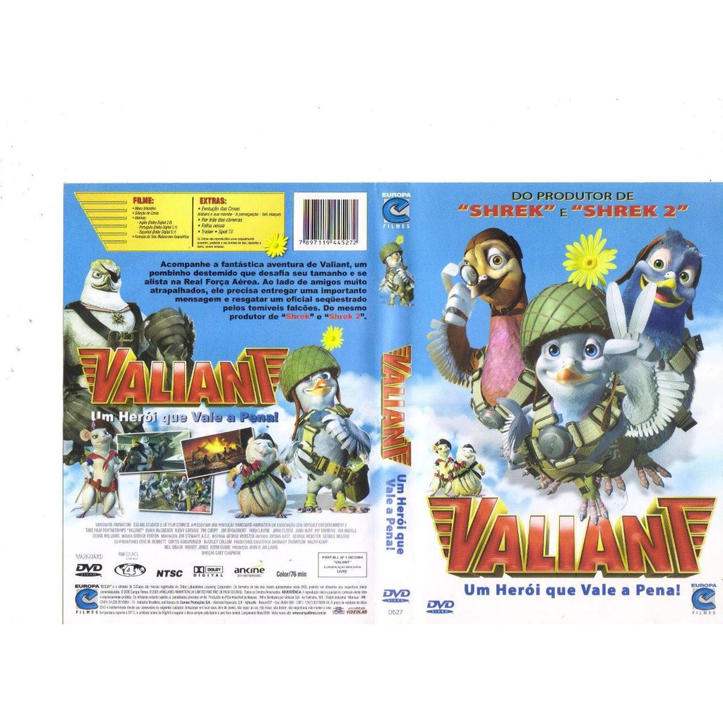 Dvd Valiant - Um Herói Que Vale A Pena - Animação - Original | Shopee ...