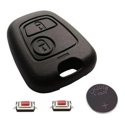 Capa Chave Citroen C3 Peugeot 206 207 Com 2 Botões E Bateria