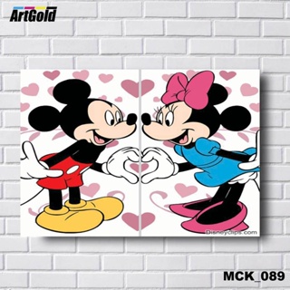 Kit 2 Placas Quadros Decorativos em MDF - MICKEY E MINNIE_087