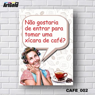 Placas Quadros Decorativos em MDF - Cantinho do café, Dona Florinda!