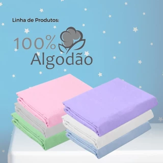 KIT 3 LENÇOL DE BERÇO PADRÃO AMERICANO AVULSO CORES VARIADAS 100% algodão em Oferta na Shopee