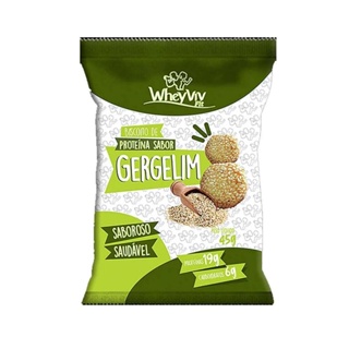 Kit 5x Biscoito de Proteína Sabor Gergelim Wheyviv 45g